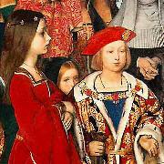 Richard Burchett Erasmus of Rotterdam visiting the children of Henry VII at Eltham Palace in 1499 and presenting Prince Henry with a written tribute. oil on canvas